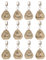 BigDean 12er Set Tischdeckenbeschwerer - Tischdecken Beschwerer für draußen - Love, Happy, Beach, Sunshine Aufdruck - Tischtuchbeschwerer Outdoor - Tischdeckenhalter in Stein-Optik