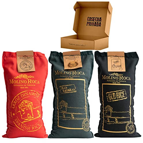 Arroz Molino Roca - Envio 24h - Mejor Arroz del Mundo- Albufera - Cosecha Privada (Pack 3 kg)