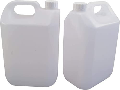 UK GROW 5L Natural HDPE water bottle with tamper proof lid perfect for water storage chemicals products container jerry can (1)