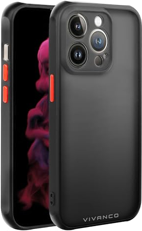 Vivanco Frosted Backcover Apple iPhone 14 Pro Transparent, Schwarz