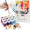 int!rend Acrylfarben Set mit 5 Pinseln und Papier - 14x 18ml Acryl Farben - Wasserfeste Acrylfarbe zum Bemalen von Leinwand, Holz, Ton & Steine - Acrylic Paint 14 Farben im Topf