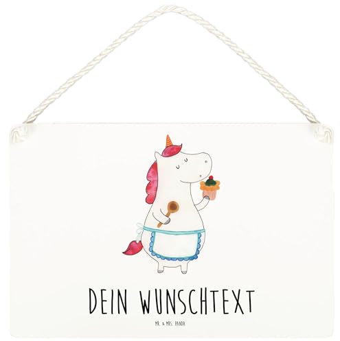 Mr. & Mrs. Panda Personalisiertes Deko Schild Einhorn Küche DIN A5 - Personalisierte Geschenke, Küchenschild, Kuchen, Türschild Mit Namen, Familie, Unicorn, Einhörner, Metallschild Personalisiert