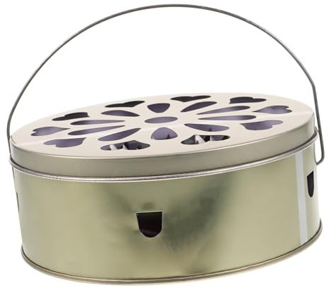 WOFASHPURET 2er-Box Moskitospulen-halterbox -räuchergefäß Weihrauchbrenner-tablett Für Den Außenbereich Moskitospulen Für Den Innenbereich Mückenspray Büro Handhaben Hohl Eisen