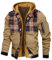 KONG JIMFAN Softshelljacke Herren Wasserdicht Sweatjacke Herren Segeljacke Rennrad Jacke Herren Graue Strickjacke Steppjacke Herren Overshirt Herren Kapuzen Strickjacke Frühlingsjacken(Khaki,L)