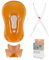 Hylat Baby Set: Baby Badewanne mit Thermometer, Ständer & Stöpsel, Badewannensitz, Ablaufschlauch - stabil und bequem - für Neugeborene und Babys