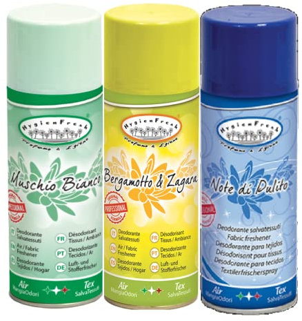 Bergamotto & Zagara Muschio Note di Pulito Deodorante Tessuti Spray da 400 ML (Tris Bergamotto Note Muschio)