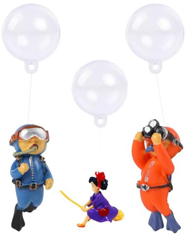 ZXYZLJJD 3 piezas de decoraciones flotantes para peceras, accesorios para peceras, adornos de acuario, accesorios de peces Betta, accesorios para peces con alambre y bola para todos los acuarios y