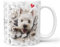 Hunde-Tasse: Liebe zum Haustier | Kaffee-Tasse | Geschenk für Hundeliebhaber Hundebesitzer | Haustierliebe | Geschenkidee | Keramik 330ml (West Highland White Terrier Westie)