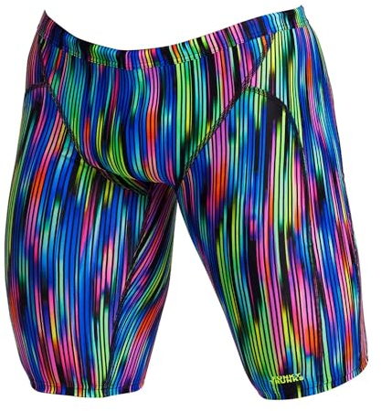 Funky Trunks Jammer Badehose Herren Rain Down Chlorresistent, schnelltrocknend und eine Lange Lebensdauer, Größe:5