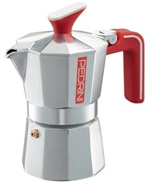 Pedrini Caffettiera Ecomoka, moka 1 tazza, alluminio riciclato certificato