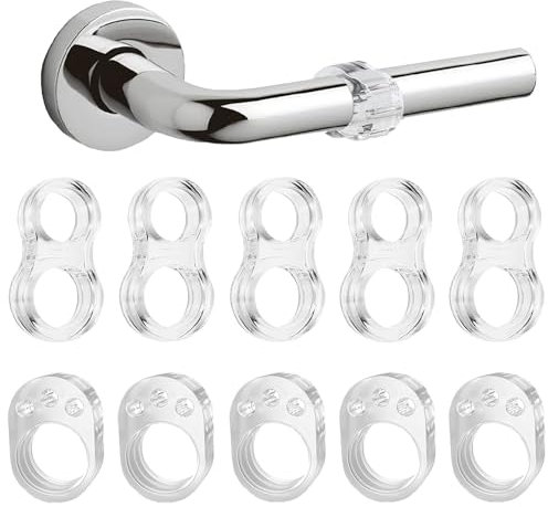 10 Pcs Door Handle Bumper Door Handle Protectors PVC Door Handle Stopper Door Slam Stopper Rubber Wall Protector for Door Handles and Windows (2 Series)