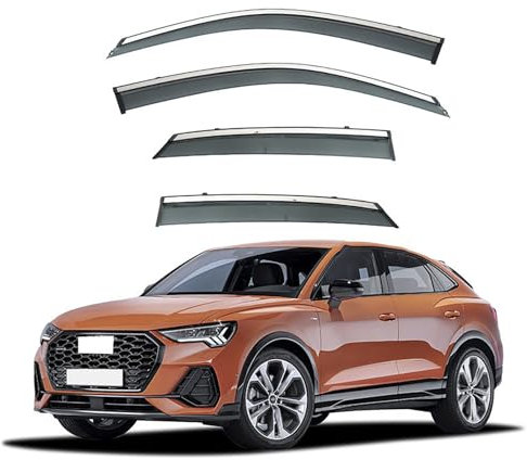 4 Stück Windabweiser für Audi Q3 Sportback MK2-F3 2020, Windabweiser Autofenster, Anklebbare Deflektoren, Auto Accessoires