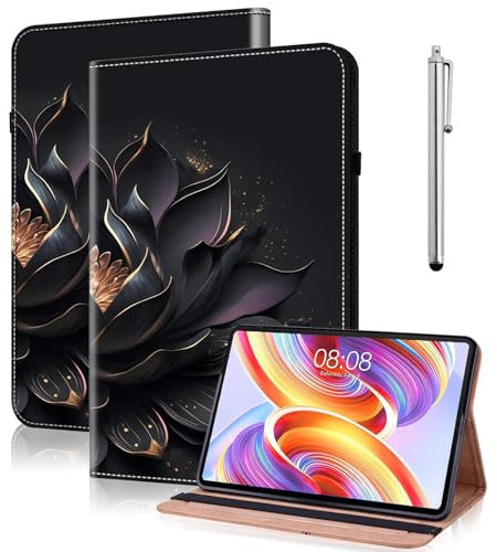 TUOLISG Custodia per Amazon Kindle Fire HD 8 & 8 Plus, (12°/10° generazione, 2022/2020), Fire HD 8 tablet, ultra sottile in pelle PU, con supporto multi-angolo, con slot per carte di credito, lilla