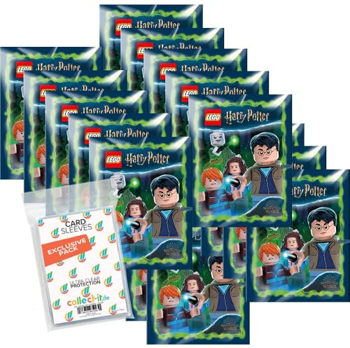 Bundle mit LEGO Harry Potter - Serie 2 - Sammelsticker - 20 Tüten + Exklusive Collect-it Hüllen
