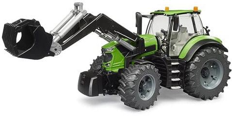 bruder 03161 - Deutz 8280 TTV avec Chargeur Frontal - 1:16, Véhicule, Tracteur, Agriculture, Ferme, Jouets à partir de 3 Ans