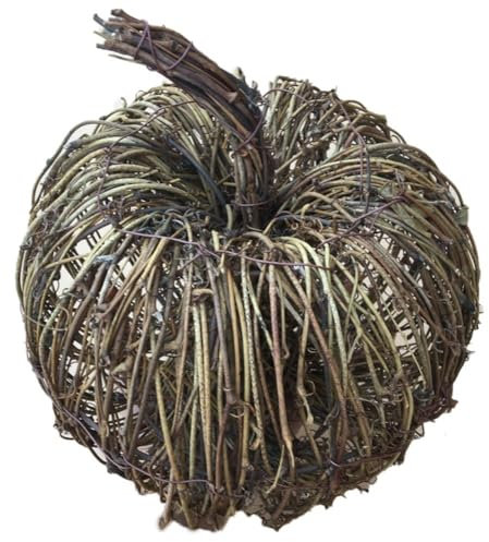 Lpitoy Korbgeflecht-Rattan-kürbis, Natürliche Weinreben-Kugel, Kürbis-Ornament, Halloween-kürbis-Rattan-Kugeln Für Halloween, Erntedankfest, Festliche Dekoration