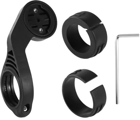 Supporto per Bici, Supporto per Orologio da Bici in Plastica Supporto per GPS Supporto Anteriore per Ciclismo Supporto per Bordo Compatibile con Manubrio Garmin (Nero)