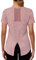 Gyabnw Sport Oberteile Damen Fitness Laufshirt Kurzarm Funktionsshirt Fitness Zumba Wandershirt