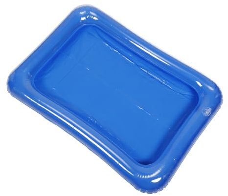 Toyvian Dollhouse Accessories Summer Pool Playset Water Tray for Boys and Girls Mini Dolls Pool Bathing Toy Portable Easy to Store