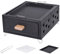 Tragbarer Holzkohlegrill,Campingkocher mit Schublade montierter Holzkohleablage, Camping Grill, Mini Grill, Tischgrill Holzkohle für Grillabende, Picknicks und Teezubereitung (Schwarz)