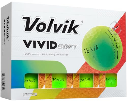 Volvik Lebendige, weiche, Matte Oberfläche, Sortiert (grün, orange, rot, gelb) Golfbälle (EIN Dutzend)