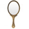 Wisebom Handspiegel mit Griff Vintage, Vintage Spiegel Schmink Spiegel Friseur Spiegel Kunststoff Handspiegel Spiegel Hand für Frauen Mädchen Friseur Reisenutzung (Bronze)