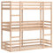 vidaXL Dreifach Etagenbett, Kinderbett ohne Matratze mit Rausfallschutz Leiter, Bettgestell mit Lattenrost, Bett Stockbett Holzbett, 90x190cm Massivholz Kiefer