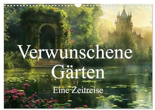 Verwunschene Gärten - Eine Zeitreise (Wandkalender 2026 DIN A3 quer), CALVENDO Monatskalender: Verträumte historische Gartenlandschaften begeleiten Sie durchs Jahr. (CALVENDO Kunst)