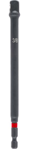 Einhell Impact-Stecknuss-Adapter, 150 mm, 3/8 | CrV-Stahl | 150-mm-Länge | manganphosphatiert | Torsionszone | 3/8-Aufnahme | E 6.3 Schaft