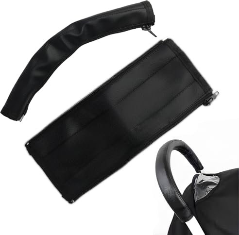 Copri Maniglia Passeggino, Copertura in Pelle Passeggino Passeggino Bracciolo Manicotto, Fodera per Manubrio Chiuso, per la Maggior Parte dei Passeggini, con Apertura a Cerniera, Antipolvere