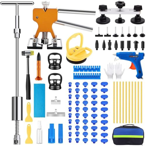 OKSTENCK 97 PCS Car Dent Repair Kits Auto Paintless Dent Repair Kits Repair of Different Auto Dent Car Hail Damage Dent & Door Dings Good
