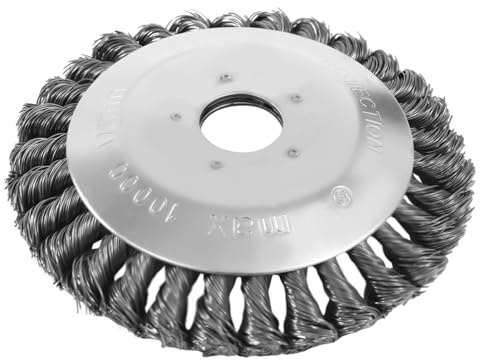 6-Inch Rotary Steel Wire Brush - Round Steel Wire Brush Trimmer Head for Removing Weeds and Moss - Replacement Head for Rotary Weed Wheel - Ideal for Garden Maintenance