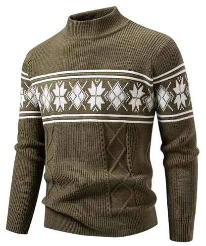 Irischer Pullover, Herren, Strickpullover, Langarm, Rundhalsausschnitt, Pullover, Paar, Herbst, Winter, Jacquard, Ugly Christmas, Sweater, Sweater, breit, für Ski, Arbeit, Jagd, Wandern, Angeln