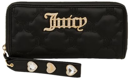 Juicy Couture Starstruck Damen-Geldbörse, groß, mit Reißverschluss, Schwarz