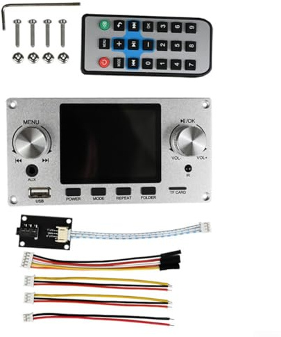 Audio-Dekodierungsmodul mit 320 x 240 Pixel IPS-Bildschirm, ID3-Tag-Lesung, Equalizer-Steuerung und I2S-Ausgang für externen (Silber)
