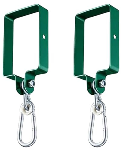 Strong Metal Extension Mounting Brackets Square Swing Clamps with Carabiner Rotating Swivels Accessories Strong Metal Extension Mounting Brackets