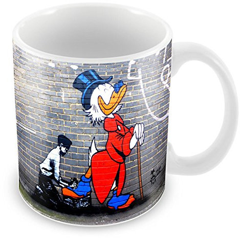 Mug Zio Paperone graffiti di strada arte Banksy