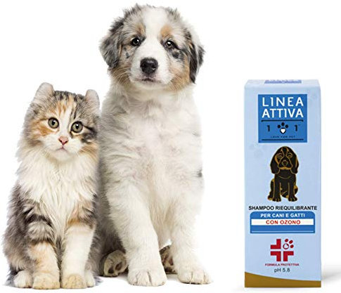 Shampoo Naturale e Vegetale con Ozono per Cani e Gatti, 250ml - con Azione Riequilibrante, Offre Protezione ed Elimina Gli odori - Funghicida e Battericida - Linea 101