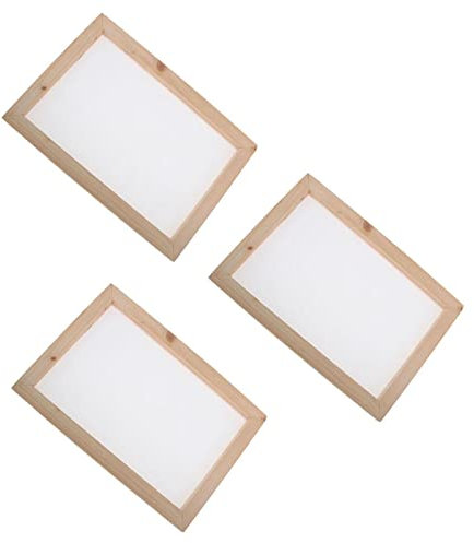 Hellery 3pcs Papermaking Screen E Deckle E Stampo Kit Forniture per Bambini Adulti - Un Modo Molto Carta a hogar
