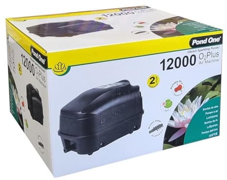 Pond One O2 Plus 12000 (6000 L/hr) Powerful Air Pump for Ponds and Aquatics (12000)