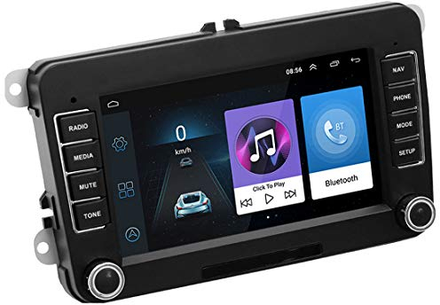 GOFORJUMP 2 DIN Android 7 Navigatore GPS per Auto Radio Stereo Media Player Compatible for Bora Golf V/W Polo V/olkswagen Passat B6 B7