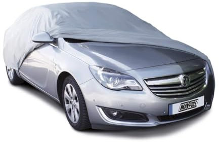 Grey Breathable Full Car Cover to fit Small Cars - Indoor & Outdoor Sun Rain Frost Ice Snow Protection