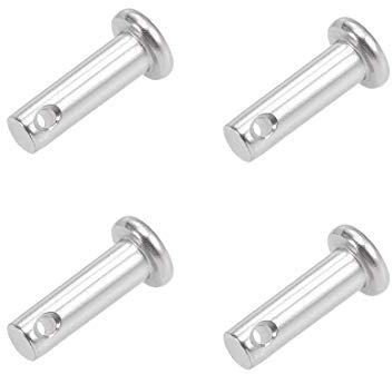 sourcing map 4 Stück Steckbolzen Einlochmontage Verbindung Scharnierstift Gabelbolzen 5mm X 16mm 304 Edelstahl Splintstift