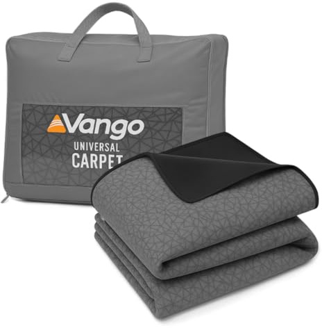 Vango Universal Tent Carpet, Luxury Camping Rug with Soft Woven Nylon Top & Insulating Foam Mid-Layer, Waterproof Non-Slip PE Base, Easy Clean Groundsheet Protector with Carry Bag (240 x 300cm)