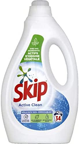 Skip Lessive liquide active clean 34 lavages - Le bidon de 1,7L