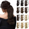 Sofeiyan Pferdeschwanz Haarteil Lockig Haarverlängerung Extension Pferdeschwanzverlängerung Synthetisches Natürliches Gewelltes Haarteil Wrap Around Pony Tail Hair Extensions 38cm-Mittelbraun