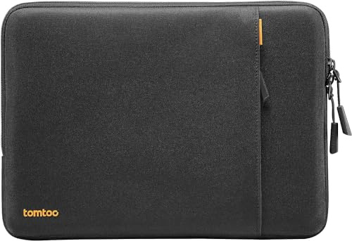 Tomtoc A13D2D1GP Defender-A13 Laptop-Sleeve Kit 2-teilig, 14 Zoll Größe, Schwarz