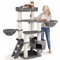 HAPPYPET Kratzbaum große Katzen XXL Jacob - Katzenbaum Deckenhoch, Stabil und Massiv mit Sisalsäulen und Dicker Bodenplatte, Ideal für Schwere Rassen
