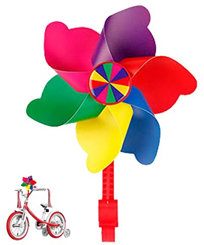 Facynde Fahrradlenker Bunte Windmühle,Soft Blades Fahrradlenker Blume Windrad - Sicher zu verwendendes Kinderfahrrad-Roller-Dekorationszubehör