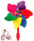 Facynde Fahrradlenker Bunte Windmühle,Soft Blades Fahrradlenker Blume Windrad - Sicher zu verwendendes Kinderfahrrad-Roller-Dekorationszubehör